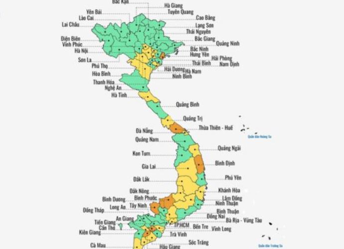 Tên mới của các tỉnh, thành ở Việt Nam sau khi sáp nhập sẽ được đặt như thế nào?