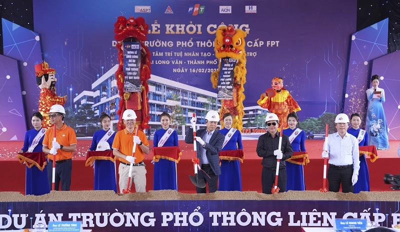 Khởi công xây dựng Trường Phổ thông Liên cấp FPT Quy Nhơn tại Trung tâm Trí tuệ nhân tạo – Đô thị phụ trợ, phường Trần Quang Diệu và Bùi Thị Xuân, Quy Nhơn 