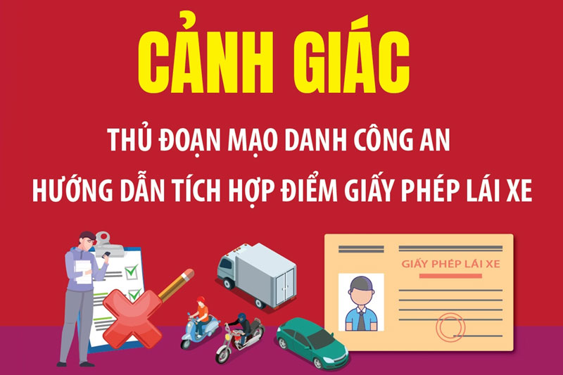 Cảnh báo chiêu trò lừa đảo giả danh công an hướng dẫn tích hợp điểm giấy phép lái xe