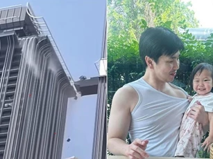 Video người đàn ông Hàn Quốc nhảy qua cây cầu gãy nối hai tháp chọc trời ở Bangkok trong trận động đất để tìm vợ con