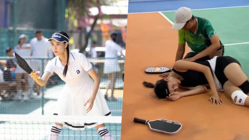 Mỹ nhân Việt gãy xương đùi ngay trên sân pickleball