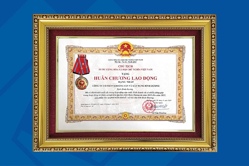 Huân chương Lao động hạng Nhất - Bảo chứng cho hành trình cống hiến bền bỉ và thành tựu nổi bật mà KSB đã ghi dấu suốt hơn ba thập kỷ kiến tạo vì cộng đồng và đất nước.