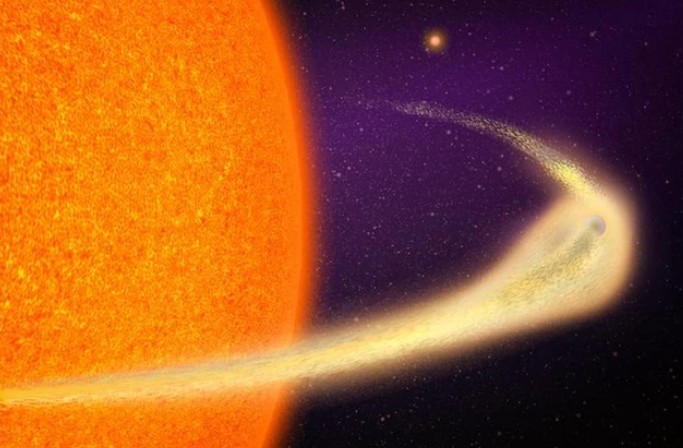 Hành tinh địa ngục đang tan chảy giữa vũ trụ, để lại vệt lửa dài 9 triệu km