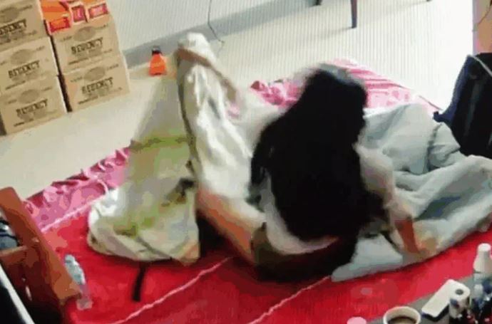 CLIP: Phát hiện rắn hổ mang dưới chăn, cô gái hoảng loạn bỏ chạy