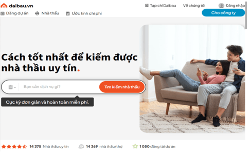 Gia chủ Việt hài lòng vì tìm được nhà thầu uy tín nhờ Daibau 