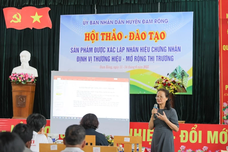 Chuyên gia hỗ trợ doanh nghiệp Nguyễn Thị Bích Hường – Phó Tổng Biên tập Tạp chí Doanh nghiệp Việt Nam, chia sẻ với người dân, doanh nghiệp.