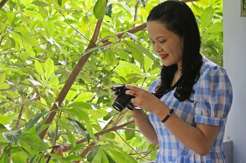 Tác giả bài viết trong một lần tác nghiệp.