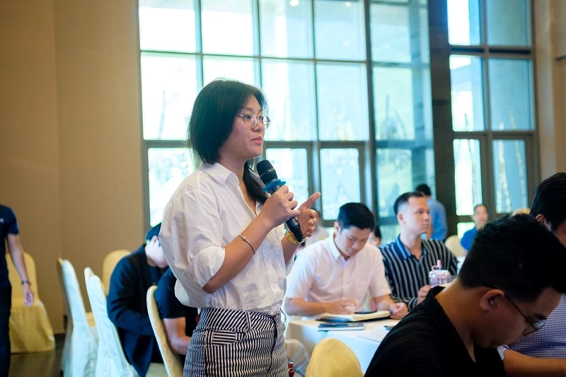 Đại diện Công ty CP Nếp Việt Heritage  chuyên phát triển dòng nước uống lên men truyền thống có thương hiệu NEP Since 1995
