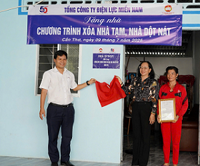Ngành điện miền Nam hoàn thành chương trình xóa nhà tạm, nhà dột nát tại Cần Thơ