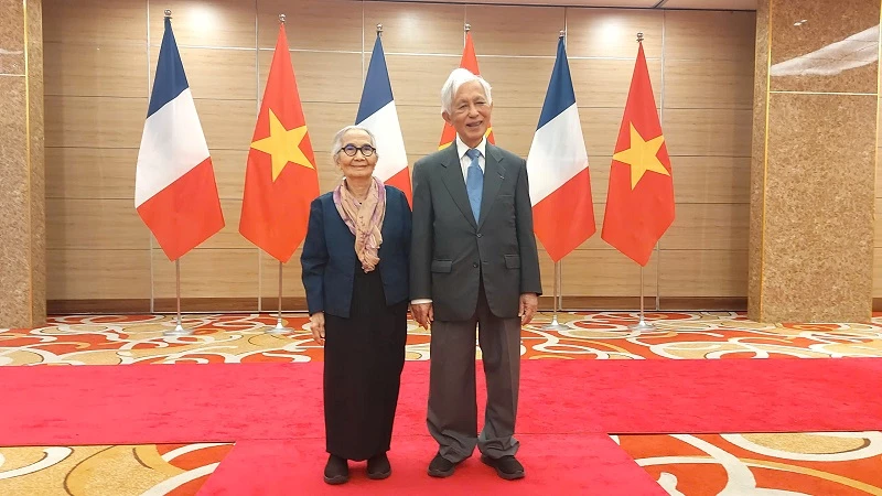 Vợ chồng GS Trần Thanh Vân và GS Lê Kim Ngọc.