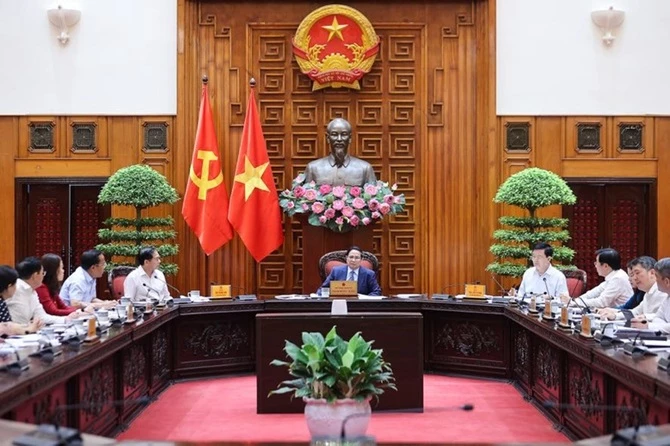 Ngày 22/7, Thủ tướng Phạm Minh Chính đã chủ trì cuộc họp cho ý kiến về Đề án xây dựng quốc gia khởi nghiệp - Ảnh VGP/Nhật Bắc Ngày 22/7, Thủ tướng Phạm Minh Chính đã chủ trì cuộc họp cho ý kiến về Đề án xây dựng quốc gia khởi nghiệp - Ảnh VGP/Nhật Bắc