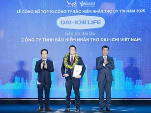 Dai-ichi Việt Nam vào Top 10 công ty bảo hiểm nhân thọ uy tín 2025