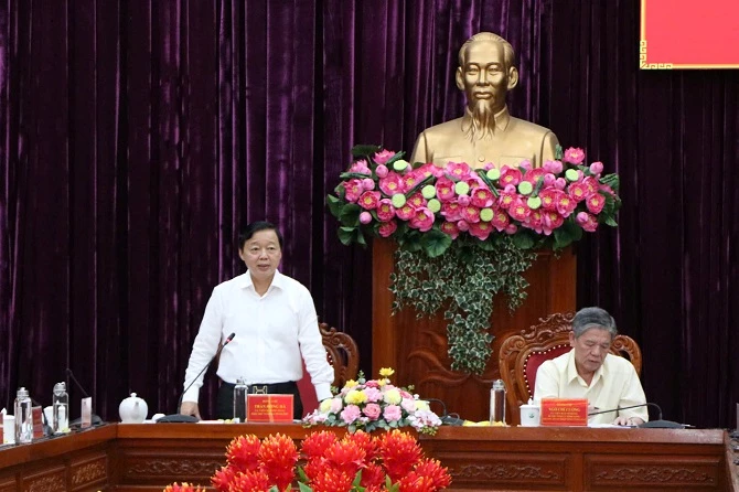 Phó Thủ tướng Trần Hồng Hà chỉ đạo tại buổi làm việc với 4 tỉnh miền Tây.
