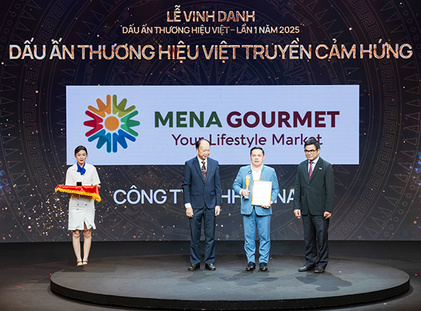 Mena Gourmet nhận giải 'Dấu ấn thương hiệu Việt truyền cảm hứng'