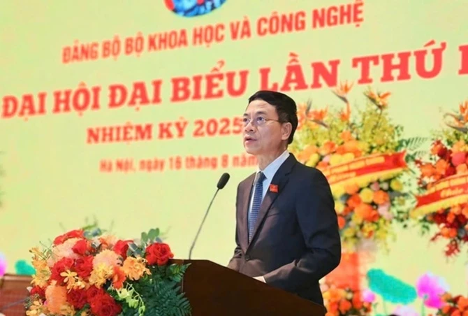 Bộ trưởng Bộ KH&CN Nguyễn Mạnh Hùng phát biểu tại Đại hội. Bộ trưởng Bộ KH&CN Nguyễn Mạnh Hùng phát biểu tại Đại hội.
