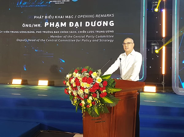 Ông Phạm Đại Dương phát biểu tại ngày hội. Ông Phạm Đại Dương phát biểu tại ngày hội.