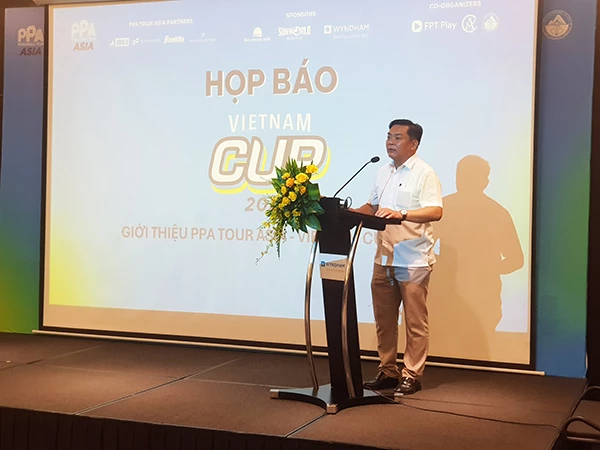 Hop báo giới thiệu giải Pickleball PPA Tour Asia - Vietnam Cup 2025 sẽ diễn ra tại Đà Nẵng từ ngày 30/9 - 4/10. Hop báo giới thiệu giải Pickleball PPA Tour Asia - Vietnam Cup 2025 sẽ diễn ra tại Đà Nẵng từ ngày 30/9 - 4/10.