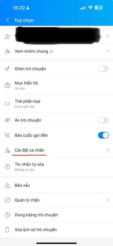 Vào phần Cài đặt cá nhân để thao tác dừng tải về tự động. Vào phần Cài đặt cá nhân để thao tác dừng tải về tự động.