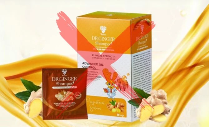 Sản phẩm Dr.GINGER Shampoo trong danh sách bị thu hồi. Sản phẩm Dr.GINGER Shampoo trong danh sách bị thu hồi.