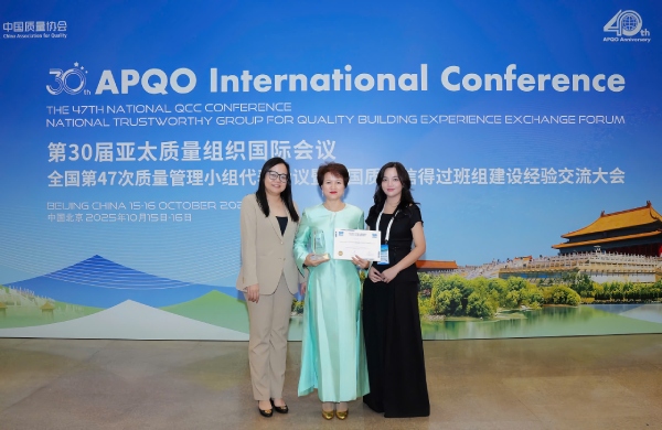 Sao Thái Dương nhận Giải thưởng Chất lượng xuất sắc châu Á – Thái Bình Dương 2025