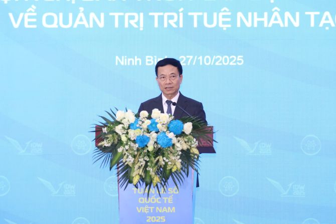 Bộ trưởng Nguyễn Mạnh Hùng: Việt Nam lấy con người làm trung tâm trong phát triển AI