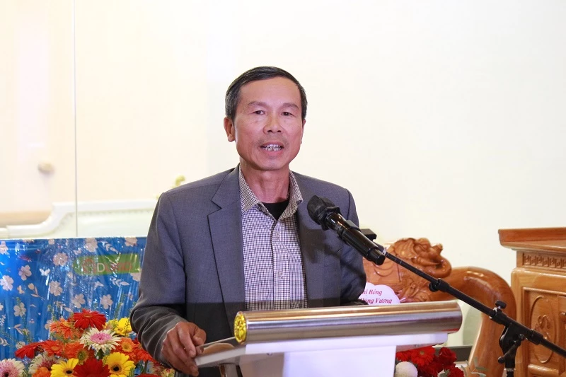 Ông Đàm Minh Tuấn – Phó Chủ tịch Hiệp hội Doanh nghiệp tỉnh Lâm Đồng, chia sẻ với tại buổi lễ.  