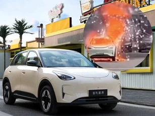 Xe ô tô điện Geely phát nổ dữ dội