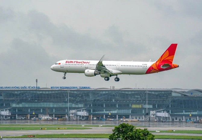 Sun PhuQuoc Airways khai thác chuyến bay thương mại đầu tiên