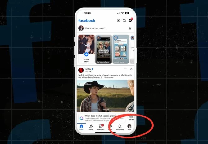 Mở ứng dụng Facebook. Mở ứng dụng Facebook.