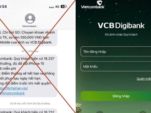 Cảnh báo khẩn: Hàng loạt tin nhắn mạo danh Vietcombank lừa đảo đánh cắp thông tin thẻ