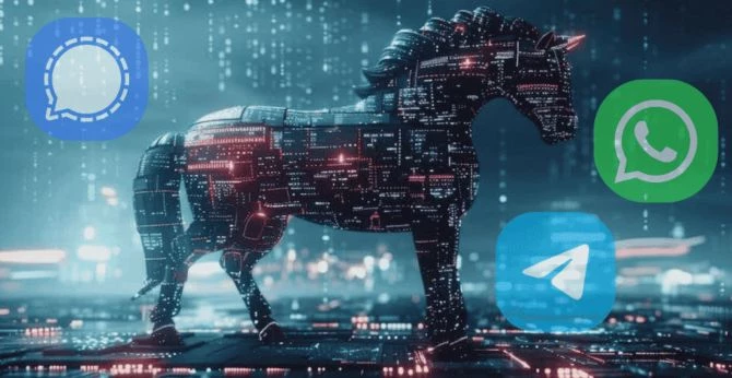 Mã độc Sturnus có khả năng đọc các tin nhắn mã hóa trong Whatsapp, Signal và Telengram. Ảnh: CyberInsider. Mã độc Sturnus có khả năng đọc các tin nhắn mã hóa trong Whatsapp, Signal và Telengram. Ảnh: CyberInsider.