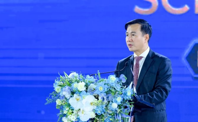 Thứ trưởng Bộ Khoa học và Công nghệ Bùi Thế Duy phát biểu tại sự kiện.