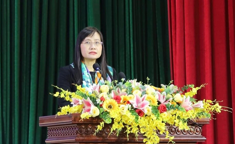 Bà Nguyễn Thị Ngọc Quỳnh – Giám đốc BIDV Bình Định, chia sẻ tại chương trình.