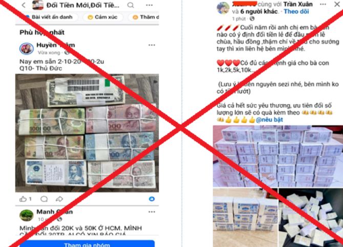 Cảnh giác với bẫy lừa đảo 'đổi tiền mới' trên mạng xã hội dịp cận Tết