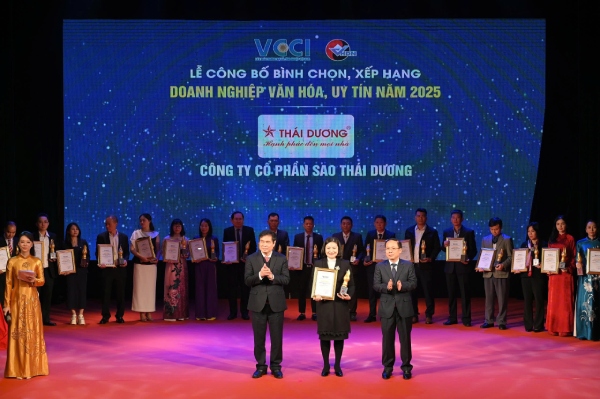 Sao Thái Dương được vinh danh 'Doanh nghiệp văn hoá - uy tín năm 2025'