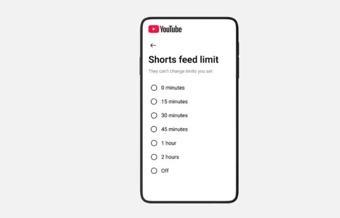 Youtube bổ sung tính năng giới hạn thời gian xem Youtube Shorts - một phiên bản tương tự trên Tiktok hay Reels của Instagram. Ảnh: Youtube.