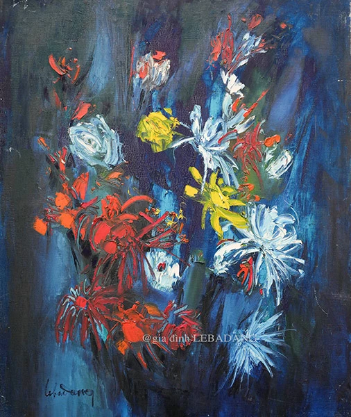Hoa - tranh sơn dầu của danh hoạ Lê Bá Đảng.