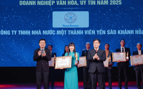 Yến sào Khánh Hòa được vinh danh top 20 doanh nghiệp văn hóa, uy tín năm 2025