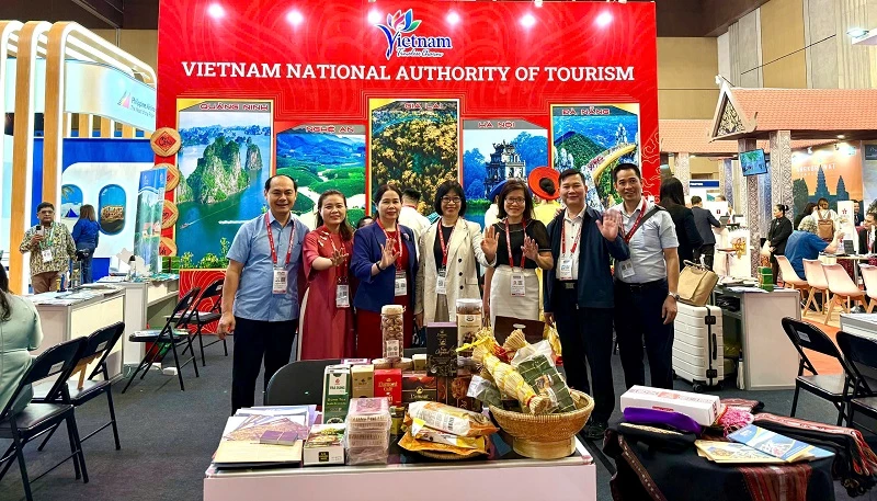 Đoàn công tác của tỉnh Gia Lai tham gia quảng bá, kết nối tại sự kiện.