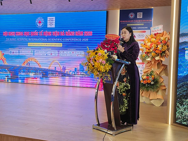 Phó Chủ tịch UBND TP Đà Nẵng Nguyễn Thị Anh Thi phát biểu tại hội nghị.