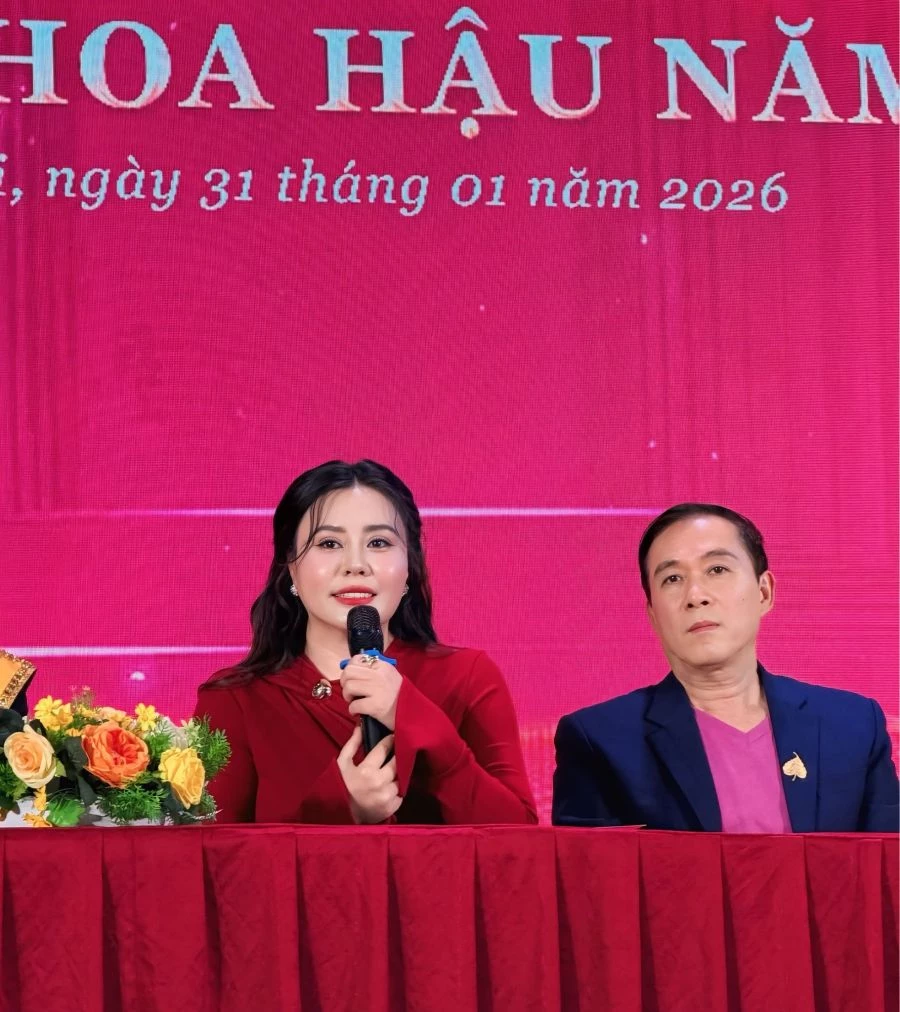 Hoa hậu Phan Kim Oanh chia sẻ tại buổi họp báo.
