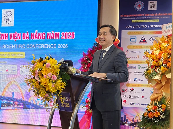 GS Trần Văn Thuấn – Thứ trưởng Bộ Y tế, Chủ tịch Hội đồng Y khoa quốc gia phát biểu tại hội nghị khoa học quốc tế BV Đà Nẵng năm 2026. GS Trần Văn Thuấn – Thứ trưởng Bộ Y tế, Chủ tịch Hội đồng Y khoa quốc gia phát biểu tại hội nghị khoa học quốc tế BV Đà Nẵng năm 2026.