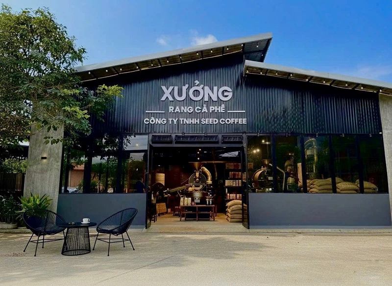 Xưởng rang của Seed Coffee.