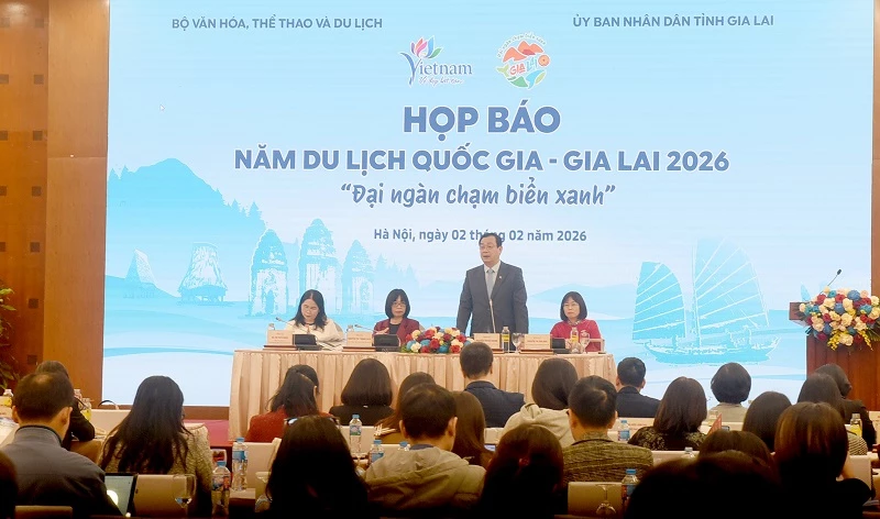 Họp báo giới thiệu Năm Du lịch Quốc gia - Gia Lai 2026 tại Hà Nội. 