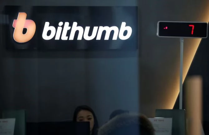 Logo của Sàn giao dịch Bithumb. Ảnh: Reuters.