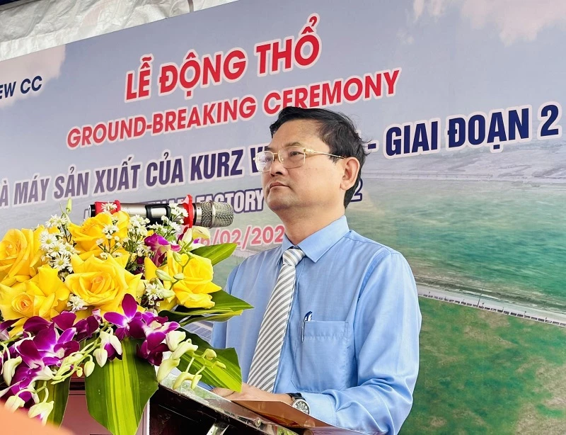 Phó Chủ tịch UBND tỉnh Gia Lai Nguyễn Tự Công Hoàng phát biểu tại buổi lễ.