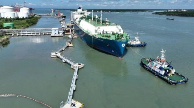 Tàu chở khí LNG cập cảng tại kho Thị Vải (TP Hồ Chí Minh). Ảnh: Báo Người lao động. Tàu chở khí LNG cập cảng tại kho Thị Vải (TP Hồ Chí Minh). Ảnh: Báo Người lao động.