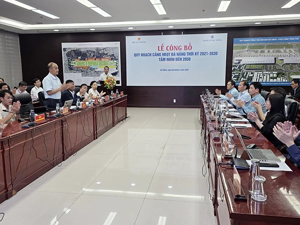 Lễ công bố Quy hoạch Cảng hàng không quốc tế Đà Nẵng thời kỳ 2021 – 2030, tầm nhìn đến năm 2030 chiều ngày 5/3.
