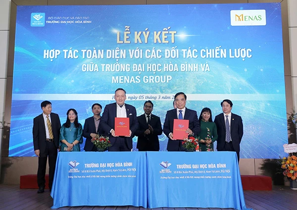 Ký kết hợp tác giữa MENAS Group và trường đại học Hoà Bình.