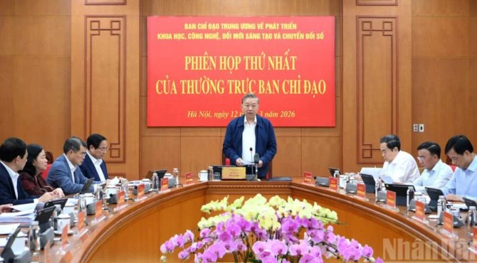 Tổng Bí thư Tô Lâm phát biểu tại Phiên họp.